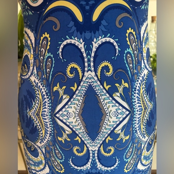 INC HALTER STYLE BLUE PAISLEY SILVER BEADING EMPIRE WAIST MAXI DRESS SZ XS - Picture 7 of 11